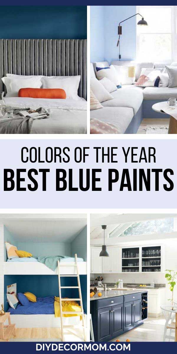 blue paint colors in several rooms