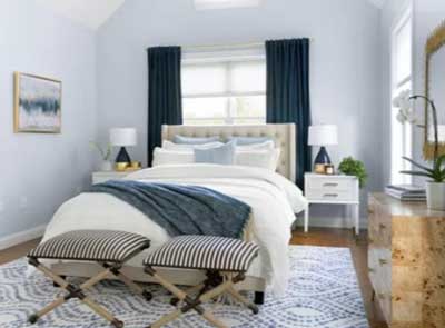 cool blue color bedroom 