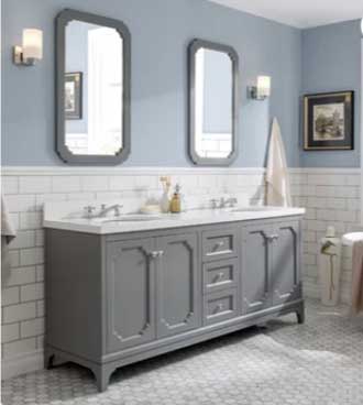 blue gray bathroom on trend paint colors 2020