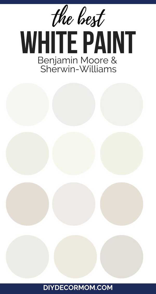 20 Best White Paint Colors Diy Decor Mom 2022 - Best White Paint Color For Ceiling Sherwin Williams
