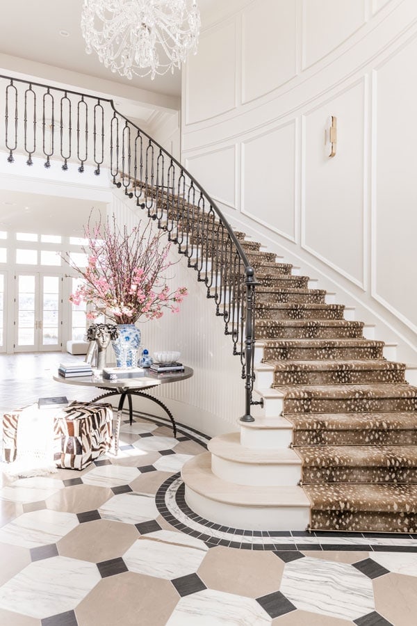 benjamin moore dove wing foyer and walls paneling with millwork from rachel parcell