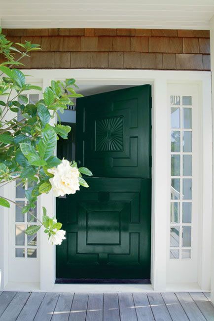 Benjamin Moore Forest Green dutch door