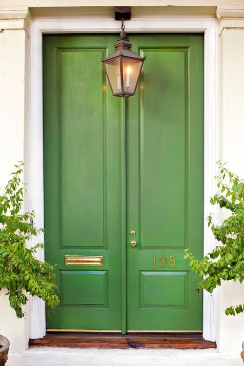 Benjamin Moore Sullivan Green front door