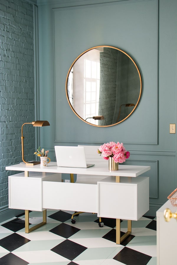 Farrow and Ball Oval Room office by House that Lars Built