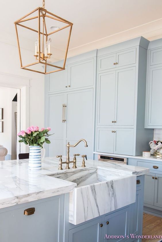 light blue kitchen cabinets by addison's wonderland