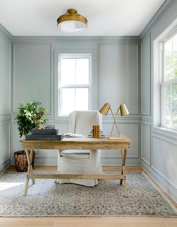 blue-gray and green paint colors for your home office