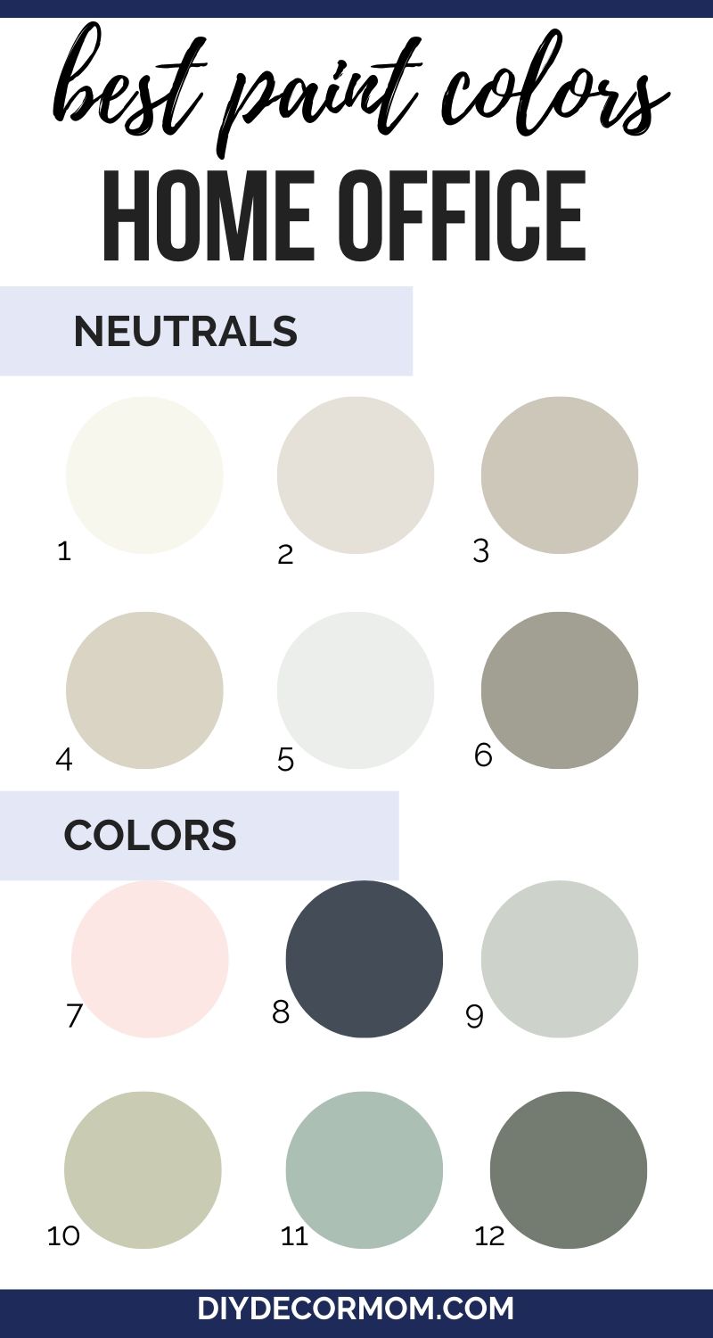 best neutral and color paint colors for home offices