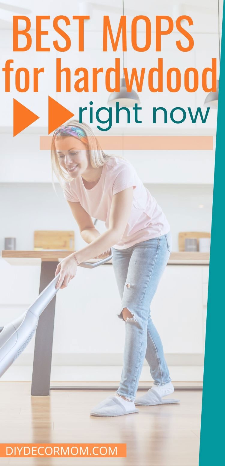 mom mopping floors with cordless steam mop