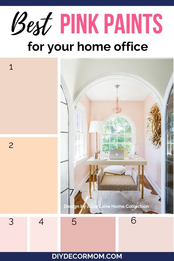 best pink paint colors for home offices to boost creativity and focus