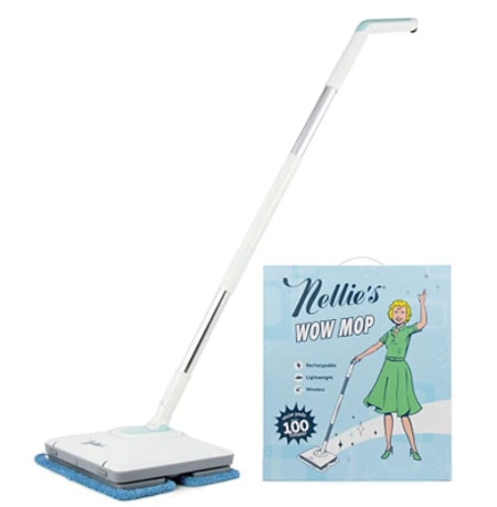 nellies cordless mop for hardwood floors with microfiber pads