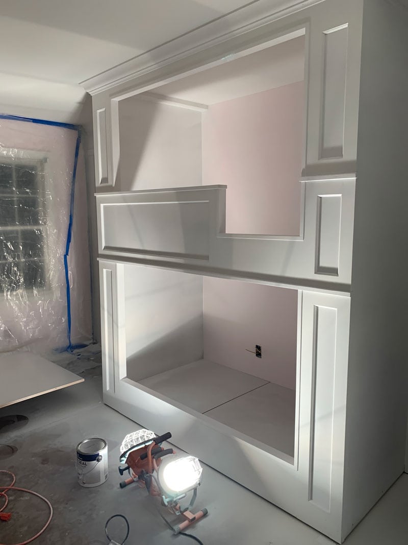 primer applied to diy bunk beds
