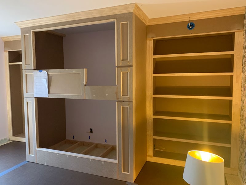 diy built-in bookcases and diy built-in bunk bed