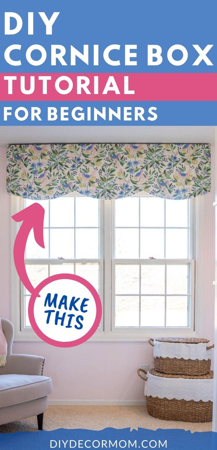 how to make a beautiful scalloped diy cornice box