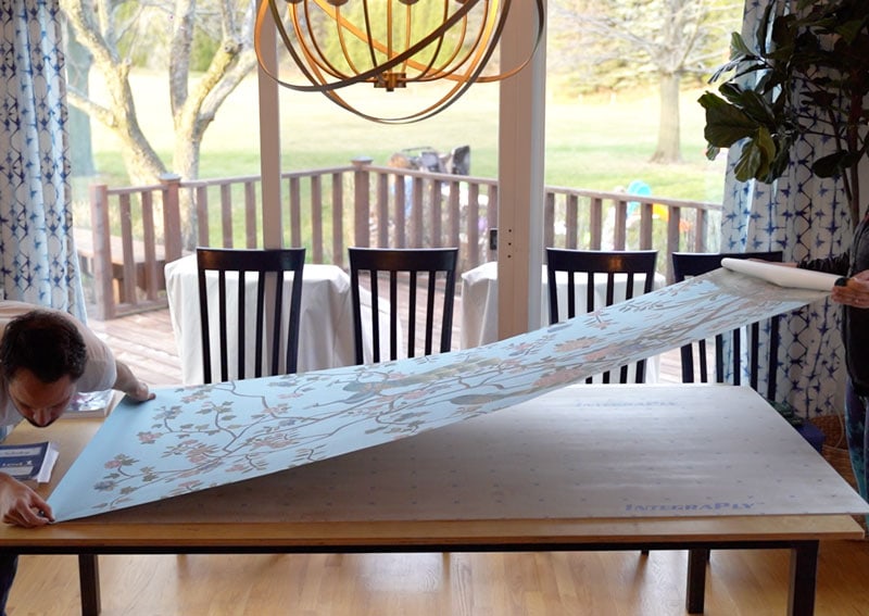 how to mount a silk chinoiserie print to a backer board